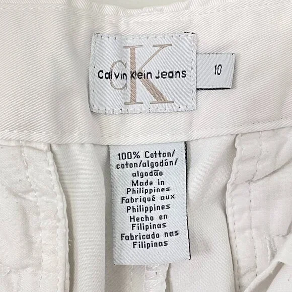 Calvin Klein Jeans Beige Cotton Ankle or Capri Pant – Women’s Size 10 - Picture 5 of 10
